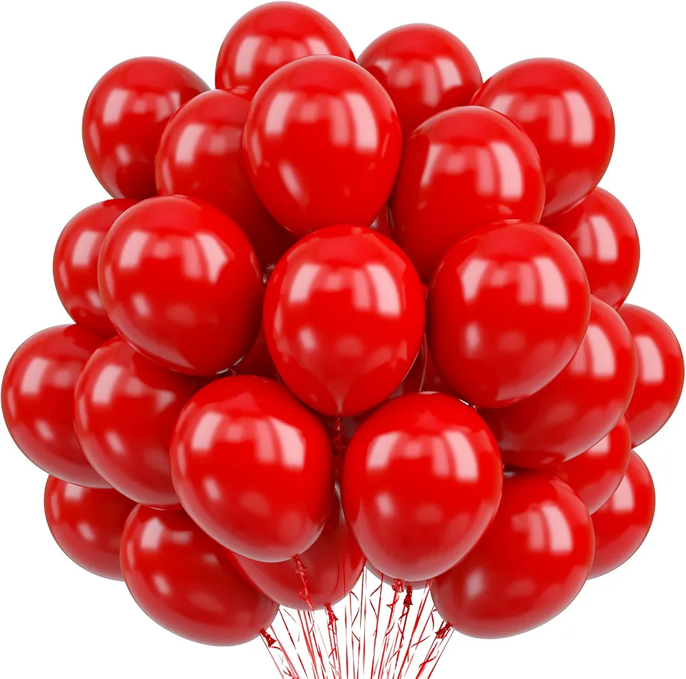 بالون احمر غامق