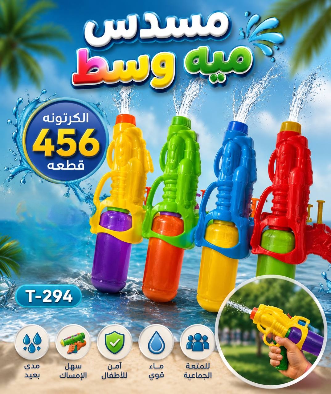 مسدس ميه وسط